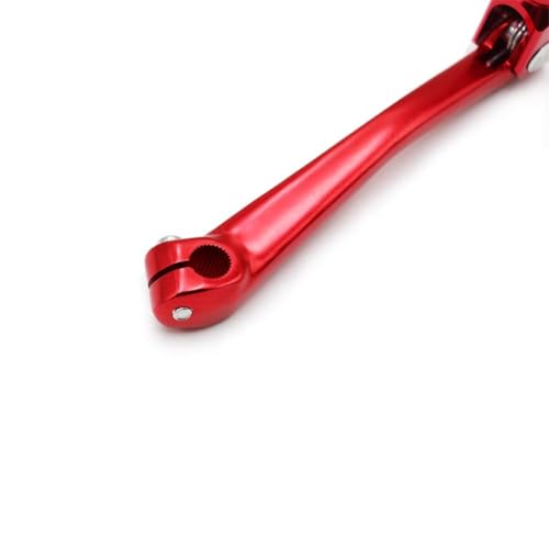 PRO BAT 11mm Motorcycle Gear Shift Lever with 22mm Hand Grips Set | for 50cc 70cc 90cc 110cc 125cc 150cc 200cc 250cc Quad Pit Dirt Bike ATV Buggy Motorcycle CRF XR Apollo Red - color: Red