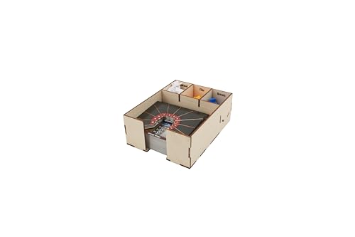 The Broken Token Frosthaven Compatible Game Organizer with Monster Tuck Boxes - Wood Storage Box with Multiple Trays for Cards, Tokens & More - Wooden Game Organizer
