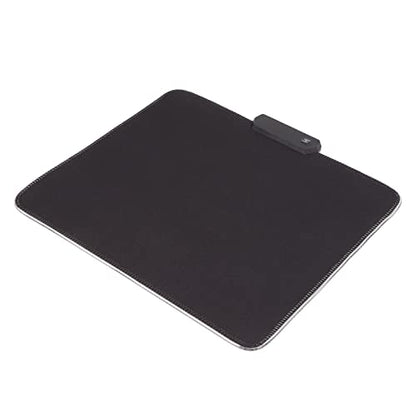 RGB Mouse Pad 300x250x4mm with 12 Lighting Effects, Foldable Gaming Mouse Mat for Low DPI Play, USB Wired LED Mousepad with Adjustable Brightness