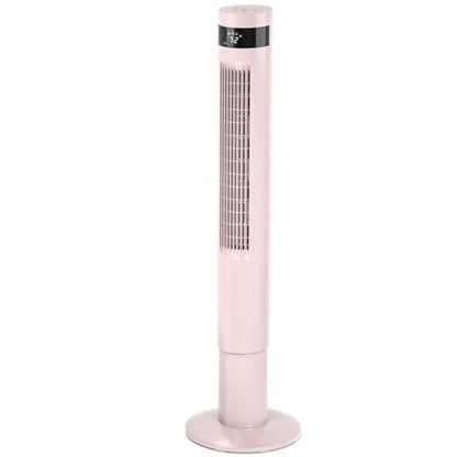 Antarctic Star Tower Fan 42INCH, PINK | 85°Oscillating, Quiet Cooling 12H Timer Remote Control Bladeless 3 Speeds Wind 3 Modes - color: Pink, size: 42 Inch