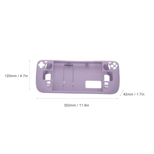 MUNEFE Kickstand Protective Case for Steam Deck, Cover Protector with Stand Base, Full Fingerprint Proof Protective Case for Protecting Your Gaming Console(Lilac Purple)