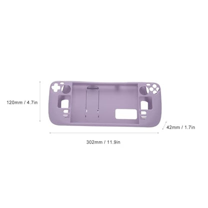 MUNEFE Kickstand Protective Case for Steam Deck, Cover Protector with Stand Base, Full Fingerprint Proof Protective Case for Protecting Your Gaming Console(Lilac Purple)