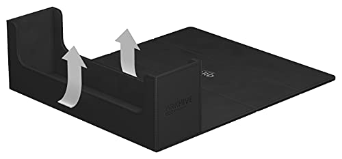 Ultimate Guard Arkhive 400+, Deck Case for 400 Double-Sleeved TCG Cards, Black, Compatible with Boulders, Magnetic Closure & Microfiber Inner Lining - color: Black, size: 400+