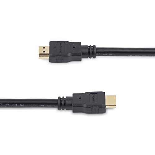 StarTech 1.6ft HDMI Cable, 4K 30Hz, Male to Male, Black (HDMM50CM) | 4K High Speed HDMI Cable with Ethernet, UHD Video, HDMI 1.4, for Monitors, Projectors, TVs & Displays, Cord - size: 0.5 meter