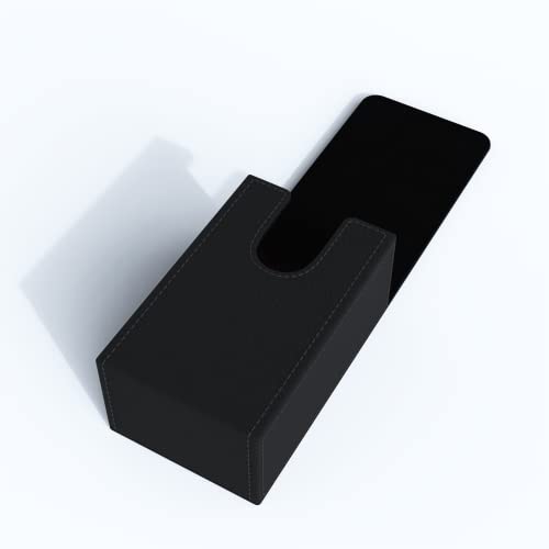 Tarot Card Holder with Black Interior; Fold Top Tarot Card Box Case with Magnetic Lid Closure; Fits Rider Waite Tarot Card Deck; Holder Measures Standard Size 5.39 x 3.38 x 2 In (Black) - color: Black