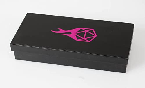 Forged Dice Co. Citadel Dice Tray and Dice Tower - 3 in 1 D&D Dice Box, Storage and Removable Tower - Perfect for RPG and Tabletop Games - color: Pink