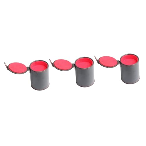 FAVOMOTO 3pcs Double Silent Dice Cup for Dice Storage for Ktv Bar Games and Parties