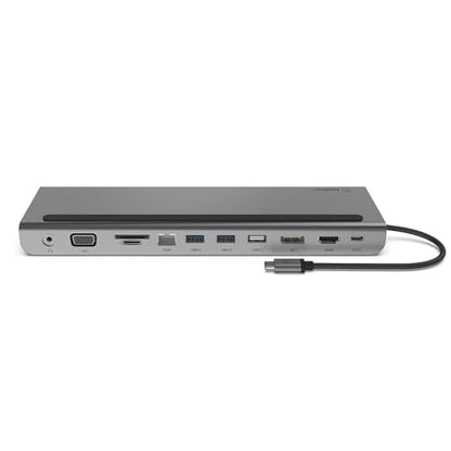 Belkin USB C Hub, 11-in-1 Multi-Port Laptop Dock with 4K HDMI, DP, VGA, USB C Docking Station with 100W Power Delivery, USB A, Gigabit Ethernet, SD, MicroSD, 3.5mm Port For MacBook Pro, Air and More - style: 11-in-1 Hub