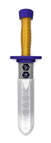 Sword Dagger Dice Holder - (Random 7PCS D20 Dice Set Included) - Custom Polyhedral Dice Storage for Tabletop RPG - Dungeons and Dragons - DND - D&D - (Master) - color: Master