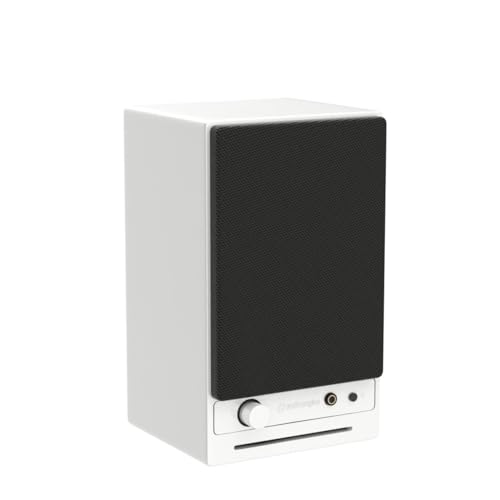 Audioengine A2 HD (HD3) Wireless Computer Speakers – Bluetooth Desktop | Speakers with DAC, Headphone Amplifier and USB Audio - White - color: Gloss White, style: HD