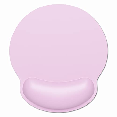 Dapesuom Ergonomic Mouse Pad with Wrist Support, Comfortable Memory Foam Wrist Rest for Easy Typing Pain Relief, Cute Computer Gaming Desktop Mouse Mat with Non-Slip Base for Laptop, Office, Purple - color: A-Vanilla Purple