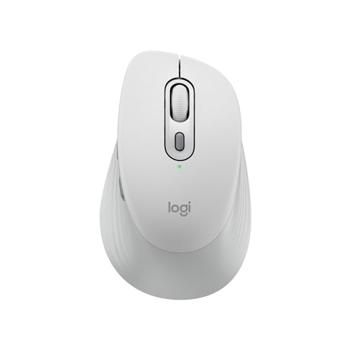 Logitech Signature Comfort M840 L Wireless Mouse Bluetooth - Off White | Bluetooth, SmartWheel, customizable buttons, multi-device, for Windows, MacOS, iPadOS - color: Off White, style: No Palm Cushion