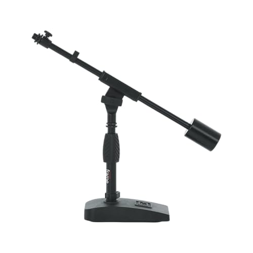 Gator Frameworks Deluxe Weighted Base Boom Mic Stand (GFW-MIC-0822) | Telescoping Boom Arm Rectangular Weighted Base & 2.5 lb. Counterweight for stable extended positioning - style: Deluxe Weighted Base