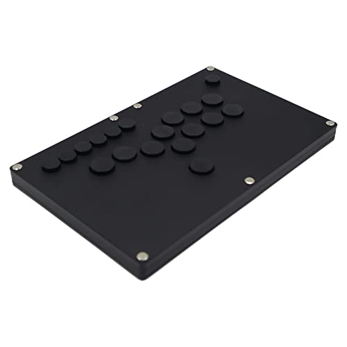 TruBoost FightBox B1-PC-B-B Ultra-Thin All Buttons Leverless-Style Arcade Joystick Fight Stick Game Controller PC USB Hot-Swap Cherry Black Matte Panel