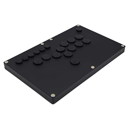 TruBoost FightBox B1-PC-B-B Ultra-Thin All Buttons Leverless-Style Arcade Joystick Fight Stick Game Controller PC USB Hot-Swap Cherry Black Matte Panel