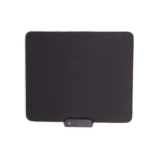 RGB LED Gaming Pad, 300x250x4mm USB Wired Mat with 12 Lighting Effects, Microtexture for Low DPI Game, Foldable Non Slip Rubber Base for PC Laptop Gaming