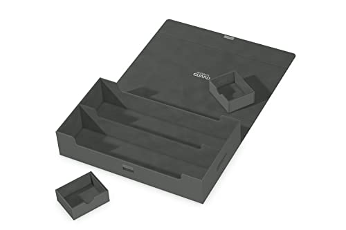 Ultimate Guard Omnihive 1000+, Deck Case for 1000 Double-Sleeved TCG Cards + 2 removable Trays, Grey, Magnetic Closure & Microfiber Inner Lining - color: Grey