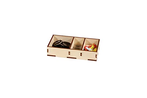 The Broken Token Game Organizer Compatible with Root - Wooden Game Organizing Box with Multiple Trays