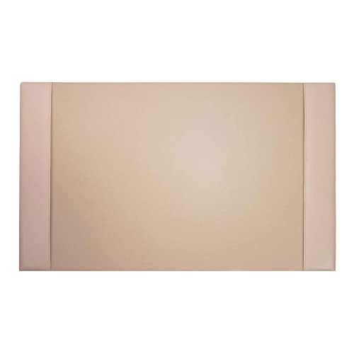 Dacasso Bonded Pad with Side Rails Luxury Leather Desk Blotter for Writing, 30 x 18 (White Latte) - color: White Latte