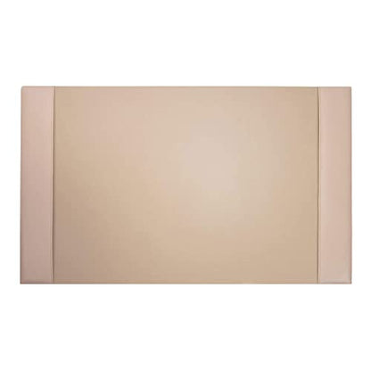 Dacasso Bonded Pad with Side Rails Luxury Leather Desk Blotter for Writing, 30 x 18 (White Latte) - color: White Latte