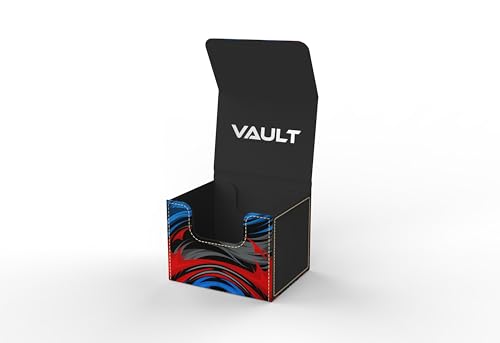 Vault- TCG/MTG 100+ Card Color Combo Deck Box (Blue/Black/Red) - color: Blue/Black/Red