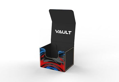 Vault- TCG/MTG 100+ Card Color Combo Deck Box (Blue/Black/Red) - color: Blue/Black/Red