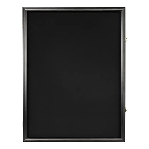Pro Collector's Jersey Display Case Frame Shadow Box with 98% UV Protection for Baseball Basketball Football Soccer Hockey Sport Memorabilia T-Shirt and Uniform (Black Finish)