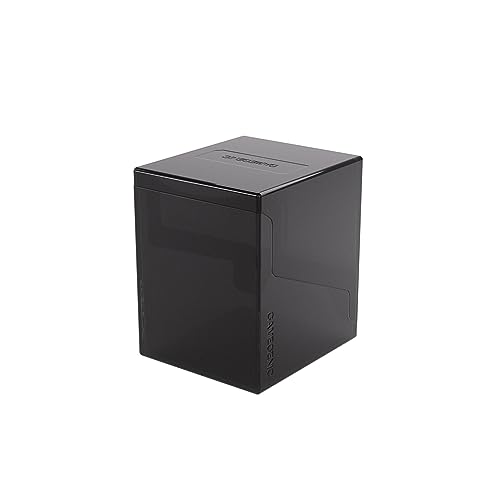 Gamegenic Bastion 100+ XL Deck Box - Compact, Secure, and Perfectly Organized for Your Trading Cards! Safely Protects 100+ Double-Sleeved Cards, Black Color, Made - color: Black, size: 3.9 x 3.46 x 3.03 inches