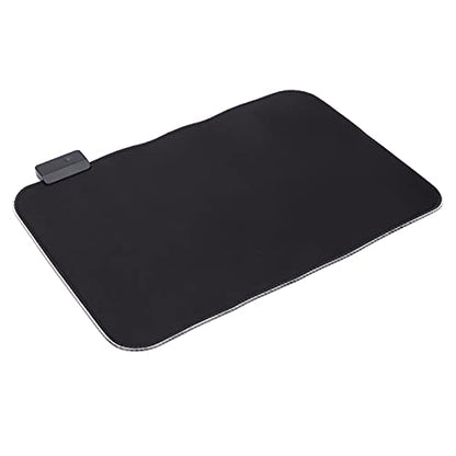 RGB Gaming Mouse Pad, Large LED Mouse Mat with Glossy Cover, Non Slip Rubber Base for Computer Accessories, 35 x 25cm Size with Multiple Lighting Modes