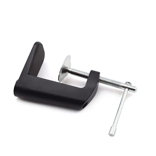 Heavy-duty Metal Table Mount Clamp C Shape Clip Bracket for Microphone Suspension Boom Scissor Arm Stand Holder with Adjustable Positioning Screw, Fits up to 2.16"/5.5cm Desktop Thickness