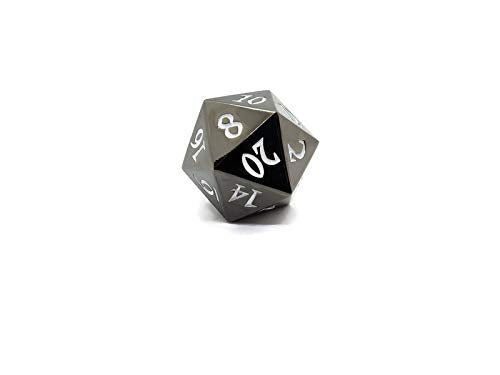 Metal D20 Fuck Dice Critical Fail F 20 Sided Die Set DND Black Gunmetal Color Number for Role Playing Game Dungeons and Dragons D&D Pathfinder Shadowrun and Math Teaching