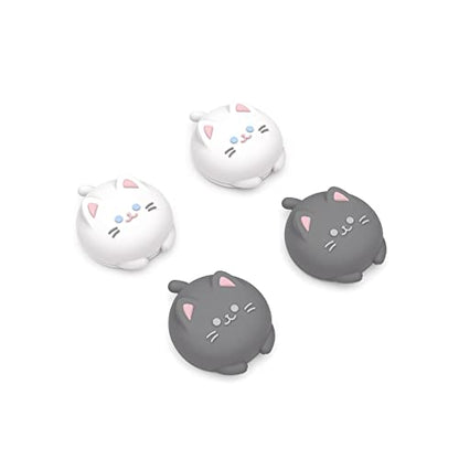 PlayVital Cute Thumb Grip Caps for ps5, Edge, ps4 Controller, Silicone Analog Stick Cover for Xbox Series X/S, Elite Series 2 Controller, Thumbstick Caps for Switch 2 Pro Controller - Cutie Kitty - color: Cutie Kitty