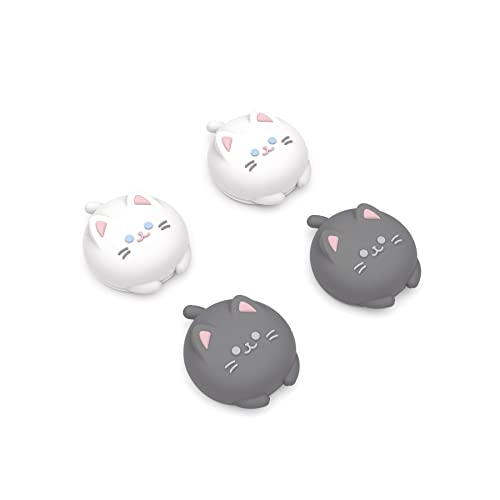 PlayVital Cute Thumb Grip Caps for ps5, Edge, ps4 Controller, Silicone Analog Stick Cover for Xbox Series X/S, Elite Series 2 Controller, Thumbstick Caps for Switch 2 Pro Controller - Cutie Kitty - color: Cutie Kitty