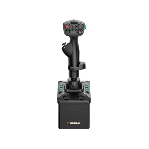 MOZA AB6 Flight Simulator Game Controller bundle Joystick and 6Nm FF Base | force feedback Base, MHG flightstick, 29 programmable signals