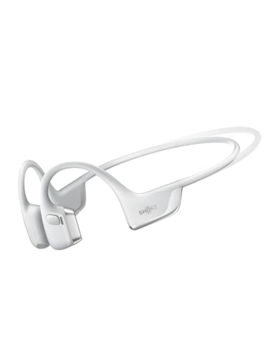 SHOKZ New OpenRun Pro 2 Mini- Open-Ear, Bone Conduction Sport Headphones - with Reflective Strip - Sweat Resistant, Workout Headphones - Secure, Wireless, Comfortable Fit-Deep Bass and Smart Mic App - color: Silver, size: Mini