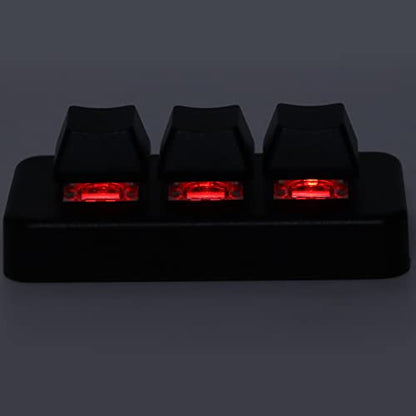 Yoidesu USB Mini 3 Keys Keypad 2.4G Mechanical Gaming Keyboard One Handed Programming Macro Standard Keyboard, RGB Backlight, Bluetooth Connection for Dos for for