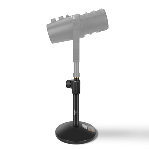 NEEWER Desk Microphone Stand, Adjustable Table Top Mic Holder Mount with 3/8" to 5/8" Screw Adapter Compatible with QuadCast SoloCast Shure Blue Yeti Snowball, Max Load 3.3 lbs, MS014 - style: MS014
