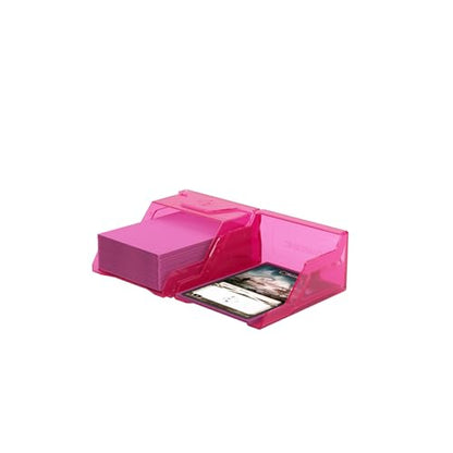 Gamegenic Bastion 50+ XL Deck Box - Compact, Secure, and Perfectly Organized for Your Trading Cards! Safely Protects 50+ Double-Sleeved Cards, White Color, Made - color: Pink