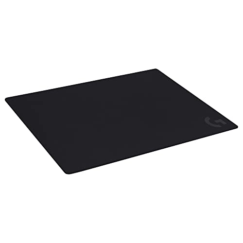 Logitech G640 Large Cloth Gaming Mouse Pad (600x460x3) - Black | Optimized for gaming sensors, moderate surface friction - size: L, style: Cloth