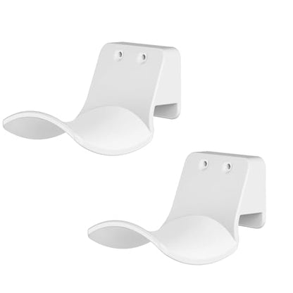 2-Pack Wall Mount Headphone Hanger Adhesive Screw-in Headset Hook | Stand fixted with screws for airpods max sennheiser sony bose beats akg - color: White A(2 Pack)