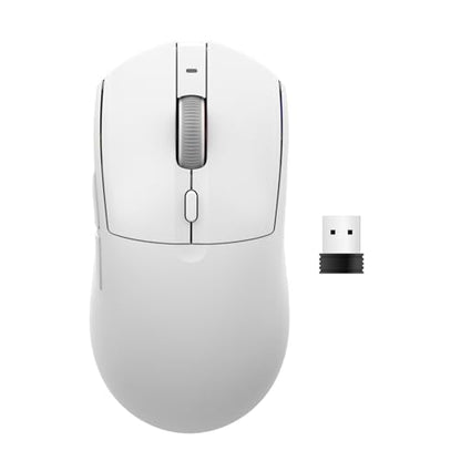 AJ139PRO Dual-Mode 2.4G/Wired Gaming Mouse, 59g Lightweight Design, PAW3395 Sensor, 26K DPI, 300mAh Battery with 40-Hour Battery Life for Windows, Mac Gamer.