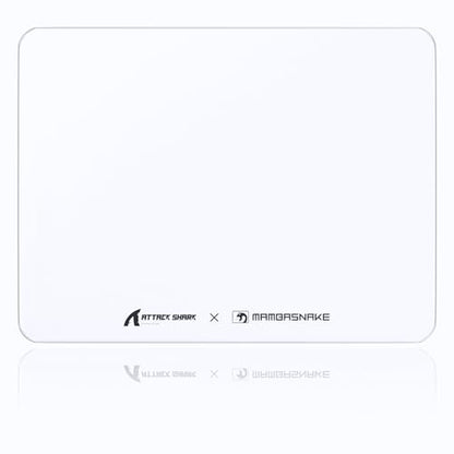 ATTACK SHARK CM05SE Glass Gaming Mouse Pad for FPS & Esports, Nano-Etched Tempered Glass Surface,Ultra-Smooth Low Friction Hard Mousepad,Waterproof Large Desk Mouse Mat for PC Setup,White - color: White