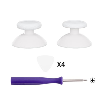 eXtremeRate Replacement 3D Joystick for Nintendo Switch 2 Pro Controller, Left Right Analog Stick Thumbsticks with Screwdriver Tools for Switch 2 Pro Controller, Multi-Colors Options - White - color: White
