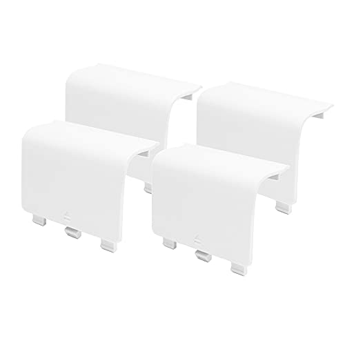 KELIFANG Replacement Battery Cover Door Compatible with Xbox One, One S, One X Controller, Battery Back Shell Repair Part Compatible with Xbox Wireless Controller (4 Pack, White) - color: White