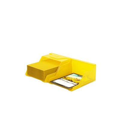 Gamegenic Bastion 50+ XL Deck Box - Compact, Secure, and Perfectly Organized for Your Trading Cards! Safely Protects 50+ Double-Sleeved Cards, White Color, Made - color: Yellow