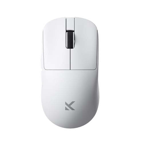 MCHOSE L7 Pro Wireless Gaming Mouse Super Light 39g, Gaming Mouse Esport with 26K DPI, Optical Switch, Programmable Buttons, Dual 8K Polling and PAW3395 Sensor, Tri-Mode Connection, PC/Mac - White - color: L7 Pro white