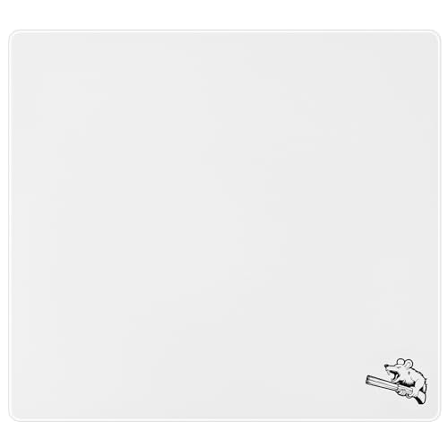 Glass Gaming Mouse Pad, 320mm x 360mm, FPS Game, Special Tempered Glass, Durable, 3mm Thick, Accurately and Quickly Target Your Opponents (320mm x 360mm, White) - color: white, size: 320mm×360mm