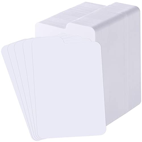 Lewtemi 50 Pieces Card Dividers PP Trading Card Page Dividers Playing Separator for Office and Sports Gathering Storage Supplies, 2.6 x 3.8 Inch, 10 Colors (White) - color: White