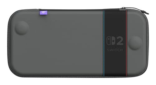 Turtle Beach PlayTrek Hard Shell Slim Case Nintendo Switch 2, Lite, OLED | Nintendo Switch 2 Licensed, Carrying Case, 12 Game Card Holder, Cover, Portable Travel Storage, Protection, Charcoal Black - style: Slim