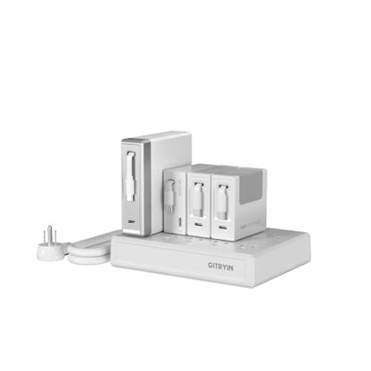 Gitryin Modular Laptop Charging Station, 140W, 65W, 2 * 40W Retractable USB C Chargers, 8 Type C Ports with Cooling Power Strip, 285W Charging Hub